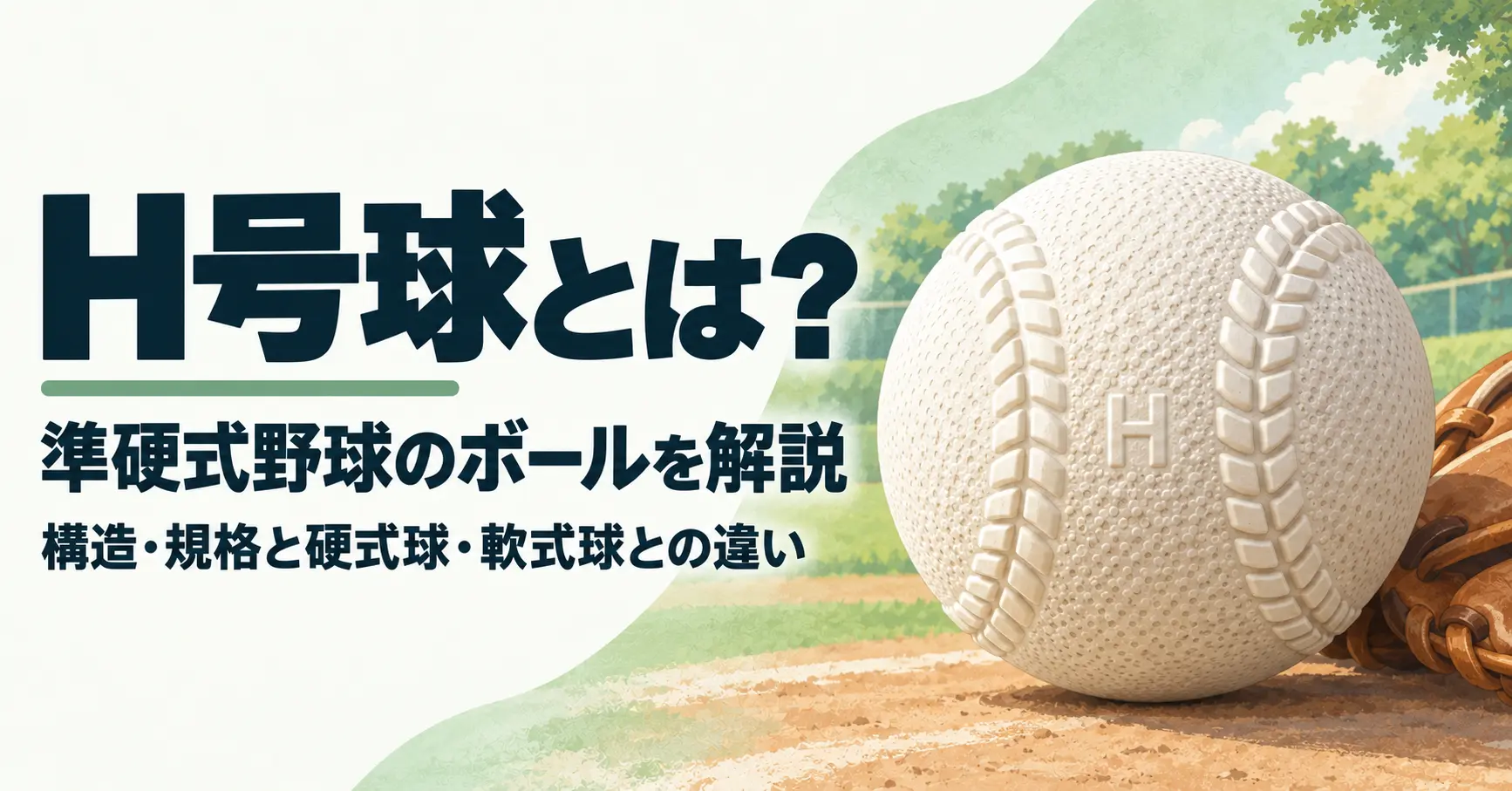 H号球とは？準硬式野球のボールの構造・規格と硬式球・軟式球との違い