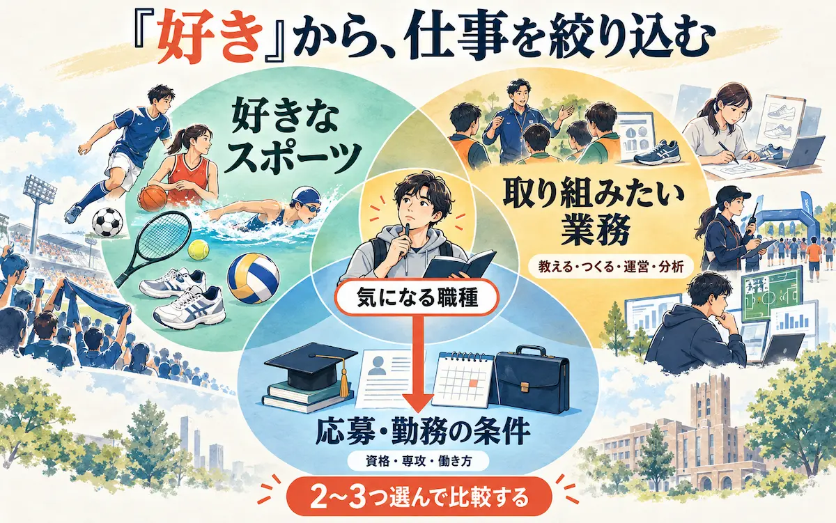 文系・体育系以外の大学生もスポーツの仕事を目指せる